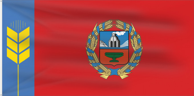 Drapeau, avec deux œillets métalliques et guindant renforcé : Altai Krai	Altai Krai 	Kraï de l'Altaï	Krai de Altái	Altai krai