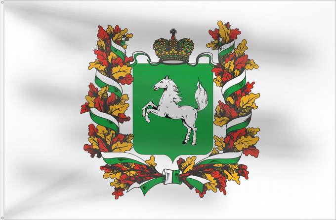 Bandera, con dos ojales metálicos y lado del asta reforzado: Tomskaya oblast'