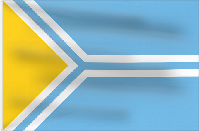 Flag, with two metal eyelets and reinforced hoist: Tuva Tyva Republic Touva ou République de Touva Tuvá Tyva Парчами Тува