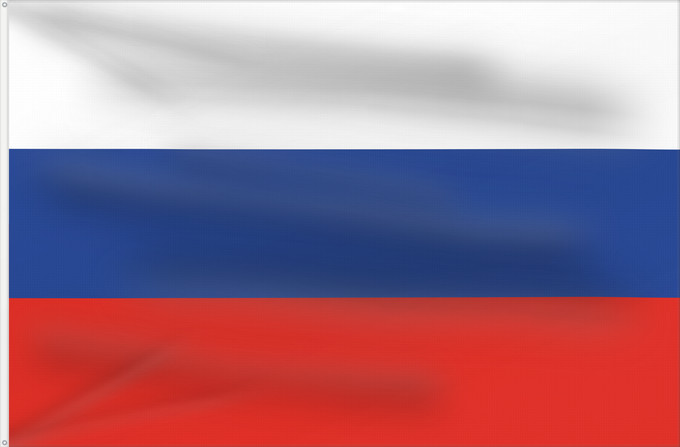 Flagge, mit zwei Metallösen und verstärktem Besatzband: Russia	Russian Federation	Russie	Rusia	Russische Föderation