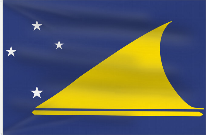 Bandera, con dos ojales metálicos y lado del asta reforzado: Tokelau	Tokelau since May 2008	Tokelau que fuera adoptada en mayo de 2008 por el parlamento local de este territorio dependiente de Nueva Zelanda	Pīwari o Tokelau