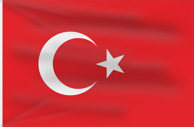 Flag, with two metal eyelets and reinforced hoist: Turkey	National Flag of Turkey	Turquie	Turquía	Türkische	Turchia	Turkije	Turquia	علم تركيا	Türk	Сцяг Турцыі	Национално знаме на Турция	Turske	Turecká Vlajka	Desmala Tırkiya	Σημαία της Τουρκίας	Turkio	پرچم ترکیه	Turkin	Τὸ τῆς Τουρκίας σημεῖον	Republike Tur