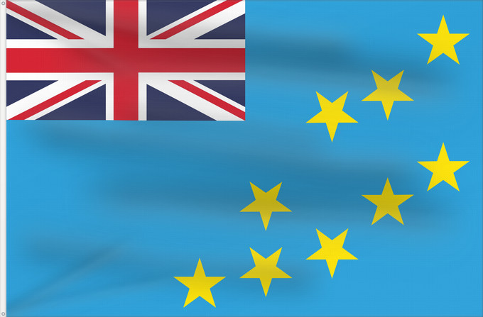 Drapeau, avec deux œillets métalliques et guindant renforcé : Tuvalu
