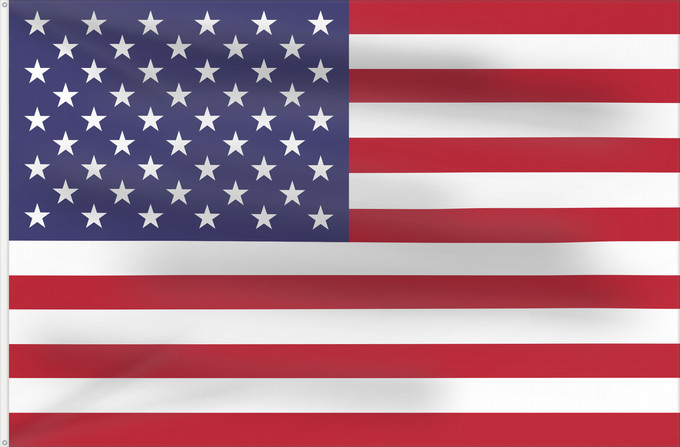 Flag, with two metal eyelets and reinforced hoist: United States Minor Outlying Islands