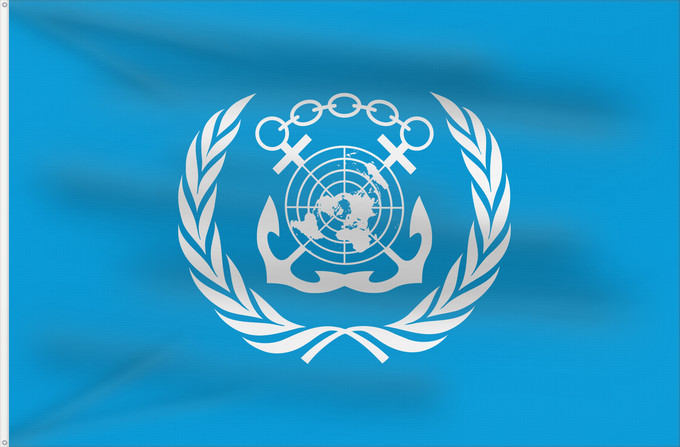 Flag, with two metal eyelets and reinforced hoist: International Maritime Organization