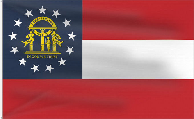 Flag, with two metal eyelets and reinforced hoist: State of Georgia	Georgia