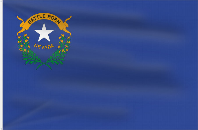 Bandera, con dos ojales metálicos y lado del asta reforzado: Nevada State of Nevada ᏁᏩᏓ ᎦᏓᏘ Ka hae Newaka Nivatae Náʼaazhoozh Hahoodzo bidah naatʼaʼí Флаг Невады Američke savezne države Nevade