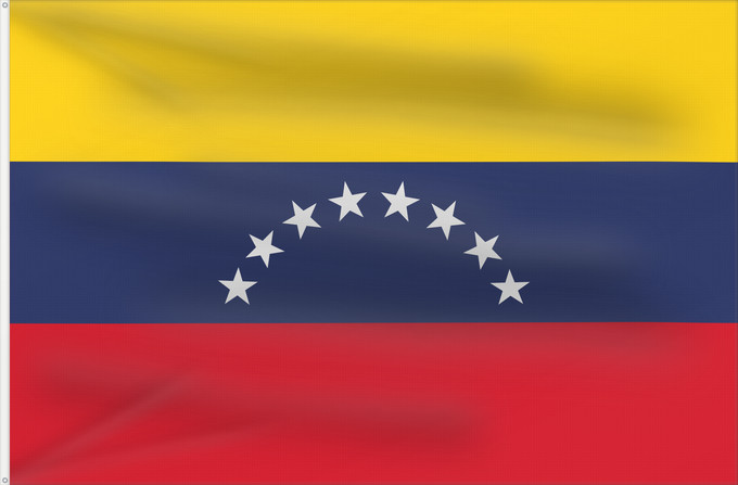 Bandera, con dos ojales metálicos y lado del asta reforzado: Venezuela	Civil du Venezuela	Venezuela - bandera Civil y de la Marina Mercante de Venezuela	Benezuela	Winïxwila wiphala	Veneçuela	Venezuelská vlajka	Venezuelo	Venezuelako bandera	Poyvi Venesuéla	Winisuyla unanchan	Флаг Венесуэлы	Venezuele	Türkçe Venezuela