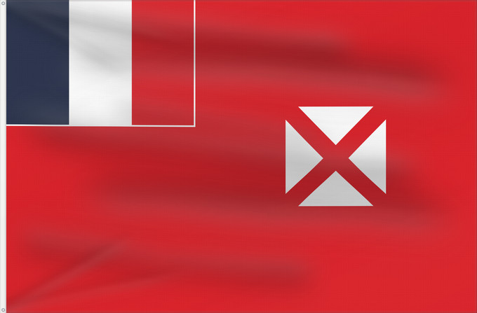 Bandera, con dos ojales metálicos y lado del asta reforzado: Wallis and Futuna	Wallis-et-Futuna	Wallis y Futuna	Wallis und Futuna	Wallis e Futuna