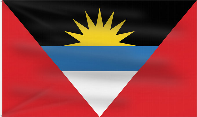 Drapeau, avec deux œillets métalliques et guindant renforcé : Antigua and Barbuda D Antigua-et-Barbuda Antigua y Barbuda Antigua und Barbuda Antigua e Barbuda Antigua en Barbuda Antígua e Barbuda অ্যান্টিগুয়া ও বার্বুডার পতাকা Antigve i Barbude ދިދަ އެންޓިގުއާ އަދި ބާބިއުޑާ Σημαία των Αντίγκουα και Μπαρμπούντα پرچم