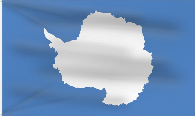 Flag, with two metal eyelets and reinforced hoist: Proposed flag of Antarctica  Graham Bartram	One of several flag proposals for Antarctica	Antarctique	Un de varios banderas propuesta de Antártida	Flaggenvorschlag für die Antarktis	Una delle bandiere proposte per l Antartide	Vörslag för ene Flagg vun Anta