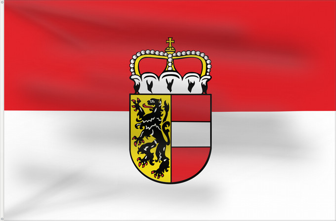 Bandera, con dos ojales metálicos y lado del asta reforzado: Salzburg	Salzburg (state)	Salzbourg	Salzburgo	Salisburgo
