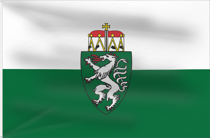 Bandera, con dos ojales metálicos y lado del asta reforzado: Styria	White-green. Colours of the state of Styria	Styrie	Estiria	Weiß-grün. Landesfarben der Steiermark	Stiria