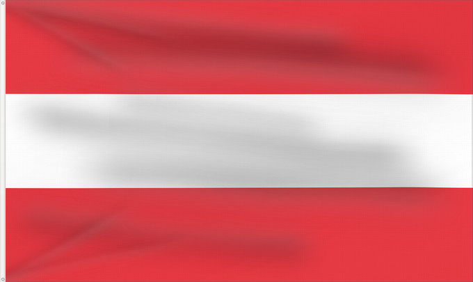 Drapeau, avec deux œillets métalliques et guindant renforcé : Austria	Austria with the red in the Austrian national colours which was official ordered within the Austrian Armed Forces  Bundesheer  in the characteristic  Pantone 032 C”  since May 2018 the Red is ordered in the characteristic  Pantone 186 C”	L Autrich