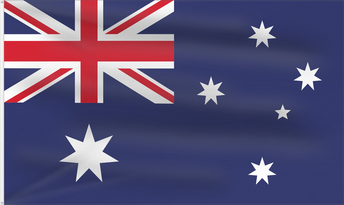 Flag, with two metal eyelets and reinforced hoist: Australia	Australie	Australien