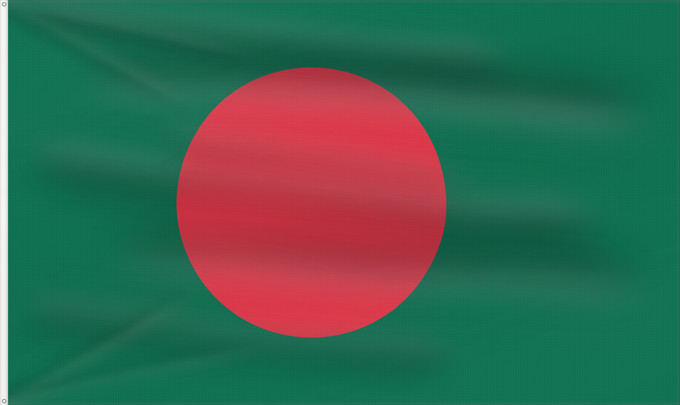 Bandera, con dos ojales metálicos y lado del asta reforzado: Bangladesh	Bangladesch	علم بنغلاديش	বাংলাদেশের জাতীয় পতাকা	Bangladeshs	Bangladeŝo	Bangladeshin	Le bengo lanci	Флаг Бангладеш	Bangladeša