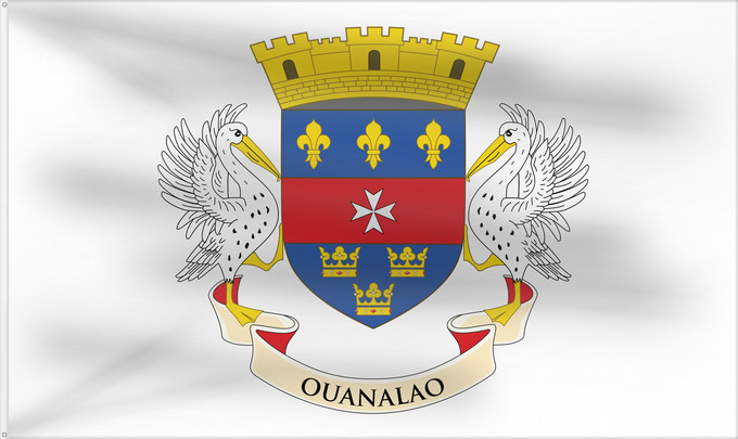 Drapeau, avec deux œillets métalliques et guindant renforcé : Saint Barthélemy