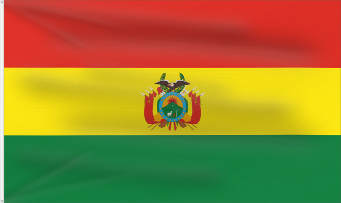 Bandiera, con due occhielli metallici e lato dell'asta rinforzato: Bolivia	Civil de la Bolivie	Bolivien	Bolivië	Bolívia	Boliwii	Boliviens	Bolivio	Bolivian	Wuliwiya wiphala	Bolivije	Drapea del Boliveye