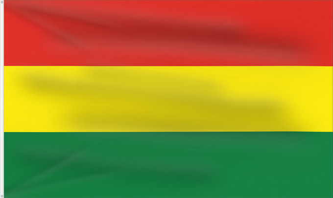 Flag, with two metal eyelets and reinforced hoist: Bolivia	Bolivie	Bolivien	Bolivia Flag of Bolivia* country Template I18n/Republic of Bolivia used by Bolivia from 1851 until Present created by Government of Bolivia format 15 22 shape rectangular colours red
