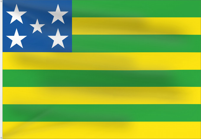 Drapeau, avec deux œillets métalliques et guindant renforcé : Goiás