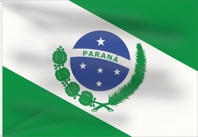 Flag, with two metal eyelets and reinforced hoist: Paraná