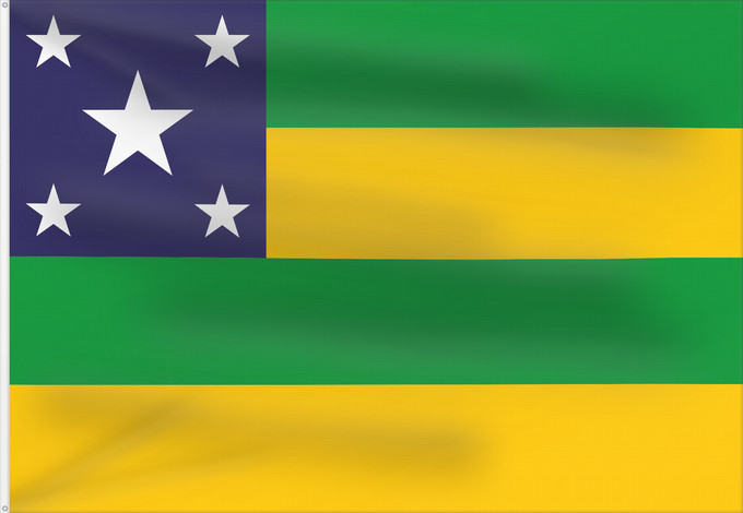 Flag, with two metal eyelets and reinforced hoist: Sergipe State of Sergipe, Brazil Sergipe, Brasil
