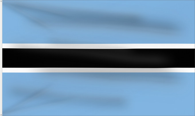 Flag, with two metal eyelets and reinforced hoist: Botswana Botsuana