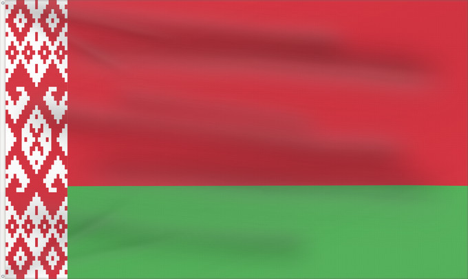 Flag, with two metal eyelets and reinforced hoist: Belarus Biélorussie Bielorrusia Belaru Bielorussia Wit-Rusland Bielorrússia Państwowa flaga Republiki Białorusi Belorusiya Respublikasının Dövlət Дзяржаўны Сцяг Рэспублікі Беларусь Афіцыйны сьцяг Рэспублікі Беларусь Бѣлꙑ́ Роуси́ Димократі́ѩ ꙁна́мѧ Hvideru