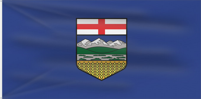 Drapeau, avec deux œillets métalliques et guindant renforcé : Alberta	L Alberta	Banniel proviñs Alberta