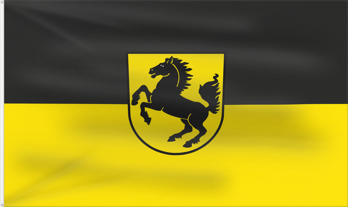 Drapeau, avec deux œillets métalliques et guindant renforcé : Stuttgart, Landeshauptstadt (Region Stuttgart)