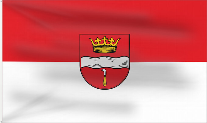Bandera, con dos ojales metálicos y lado del asta reforzado: Winterbach (Region Stuttgart)