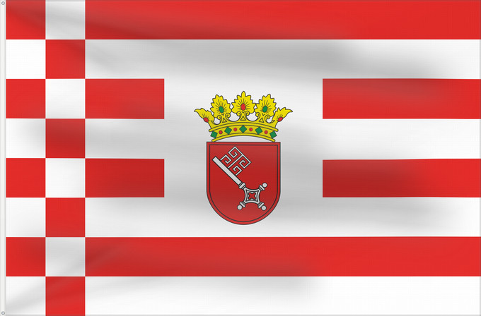 Bandera, con dos ojales metálicos y lado del asta reforzado: Bremen	Brême	Brema