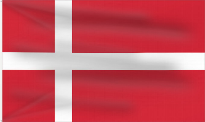 Flag, with two metal eyelets and reinforced hoist: Denmark	Denmark   stutflag  version	Danemark	Dinamarca	Dänemarks	Danimarca	Denemarken	Danii	علم الدنمارك	Danimarka	Сцяг Даніі	Национално знаме на Дания	Banniel Danmark	Danske	Dánská vlajka	Danmarks flag - Dannebrog	Σημαία της Δανίας	Danio - Dannebrog	Taan