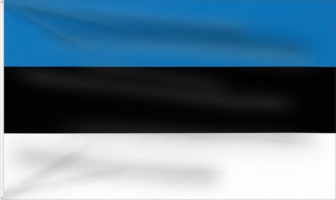 Flag, with two metal eyelets and reinforced hoist: Estonia	L Estonie	Estland	Estone	Estónia	Estonii	Сцяг Эстоніі	Национално знаме на Естония	Estonská vlajka	Σημαία της Εσθονίας	Eesti lipp	پرچم کشور استونی	Viron	HEastóine	Észtország	エストニアの国旗	ესტონეთის დროშა	Estijos	Igaunijas	Знаме на Естонија	Estoniei	Флаг
