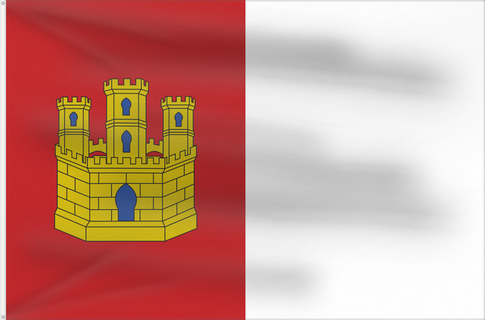 Drapeau, avec deux œillets métalliques et guindant renforcé : Castile-La Mancha Castile-La Mancha Castilla-La Mancha Castilla-La Mancha