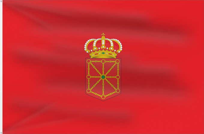 Drapeau, avec deux œillets métalliques et guindant renforcé : Navarra Navarre Spain Article 7.2. of the LORAFNA stipulates The flag of Navarre is red Communauté Forale de Navarre Comunidad Foral de Navarra Navarre Nafarroako Foru Komunitatea bandera Nafarroako armarria