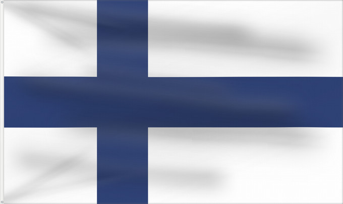 Bandera, con dos ojales metálicos y lado del asta reforzado: Finland Finlande Finlandia Finnland Finlandese Finlândia Finlandii علم فنلندا Сцяг Фінляндыі Национално знаме на Финландия Finská vlajka Finlands Σημαία της Φινλανδίας Finnlando Soome lipp پرچم فنلاند Suomen Fionlainne Finnország Finnlands Finniae Finnesc