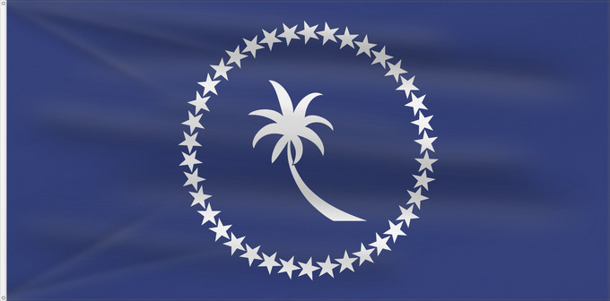 Bandera, con dos ojales metálicos y lado del asta reforzado: Chuuk	Chuuk  state within the Federated States of Micronesia  - colours and 1 2 dimensions based partly on templates at The World Flag Database and Photo of flag in use	Chuuk 