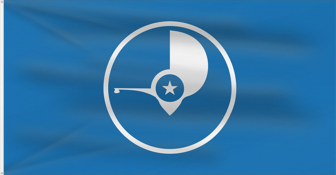 Flag, with two metal eyelets and reinforced hoist: Yap Guaire