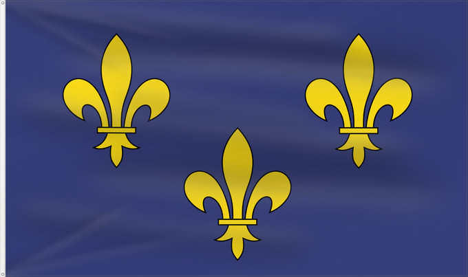 Flag, with two metal eyelets and reinforced hoist: Île-de-France Unofficial Non-officiel de la région Île-de-France en France 이 것은 일드프랑스의 깃발입니다