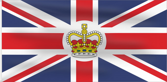 Flag, with two metal eyelets and reinforced hoist: British Consular Ensign