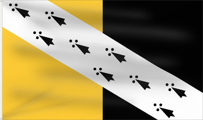Flag, with two metal eyelets and reinforced hoist: Norfolk