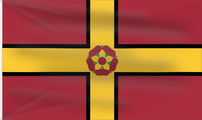 Flag, with two metal eyelets and reinforced hoist: Northamptonshire	Historic county of Northamptonshire
