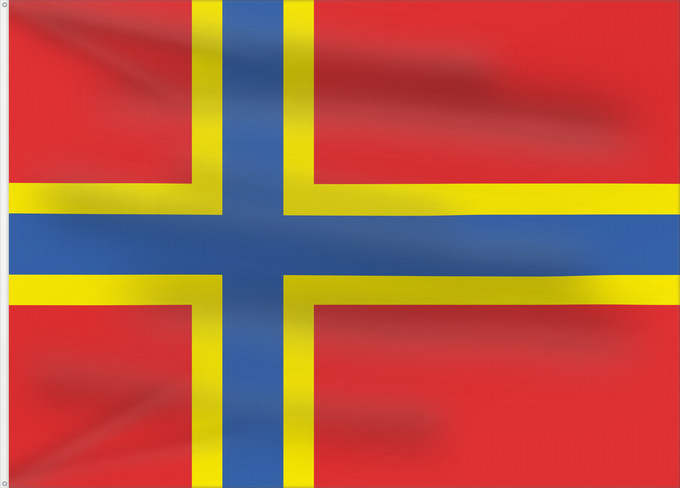 Flag, with two metal eyelets and reinforced hoist: 2007 Flag of Orkney Orkney 2007 Flag of Orkney My own vector of the official flag of the Isles of Orkney