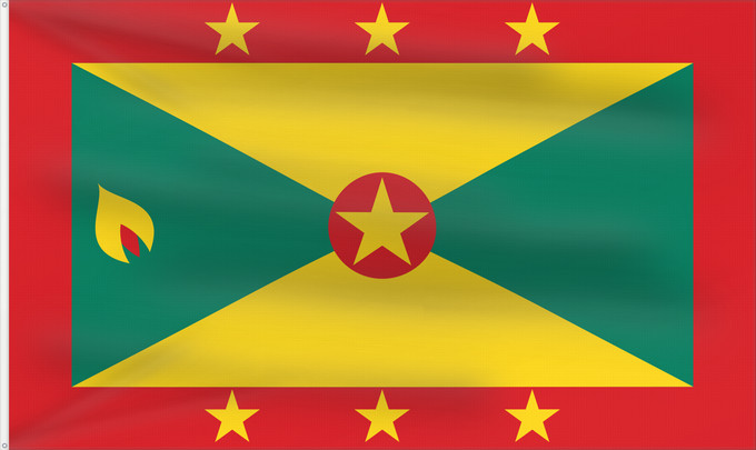Flag, with two metal eyelets and reinforced hoist: Grenada Grenade Granada Флаг Гренады Grenadas