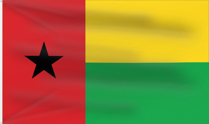 Flagge, mit zwei Metallösen und verstärktem Besatzband: Guinea-Bissau Guinée-Bissau Guinea-Bissaus Guiné-Bissau Gvineo Bisaŭa پرچم گینه بیسائو Флаг Гвинеи-Бисау Gvineje Bissau