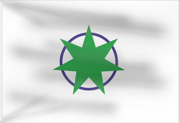 Drapeau, avec deux œillets métalliques et guindant renforcé : Aomori