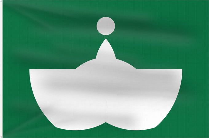 Drapeau, avec deux œillets métalliques et guindant renforcé :  Tiba [Chiba]