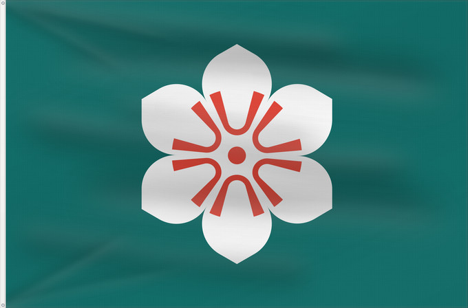 Bandiera, con due occhielli metallici e lato dell'asta rinforzato: Saga Prefecture	Saga Prefecture, Japan	saga	 saga	Präfektur Saga
