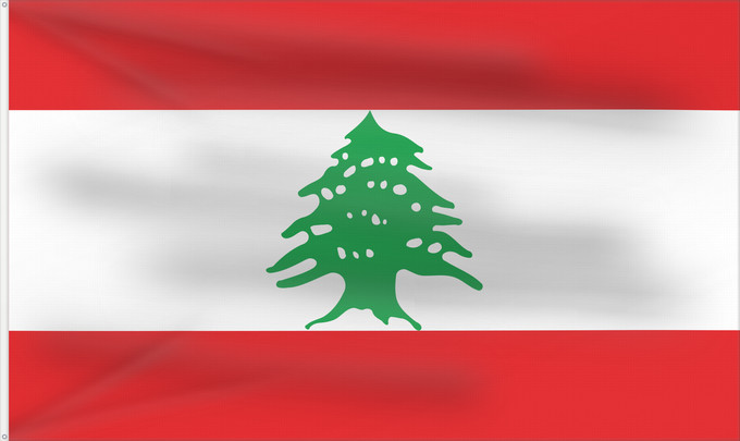 Flag, with two metal eyelets and reinforced hoist: Lebanon	Liban	Líbano	Libanon	Libano	Ar	Сцяг Лівана	Chorhoj Libanona	Լիբանանի դրոշ	Libani	Флаг Ливана	Lübnan